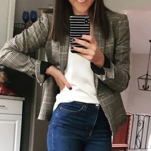 Plaid Express fitted blazer